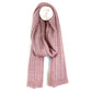 Dusky pink recycled yarn herringbone knit scarf