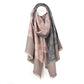 Soft pink mix quatrefoil repeat jacquard scarf