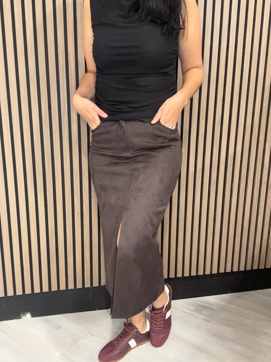 Alana Faux Suede Skirt