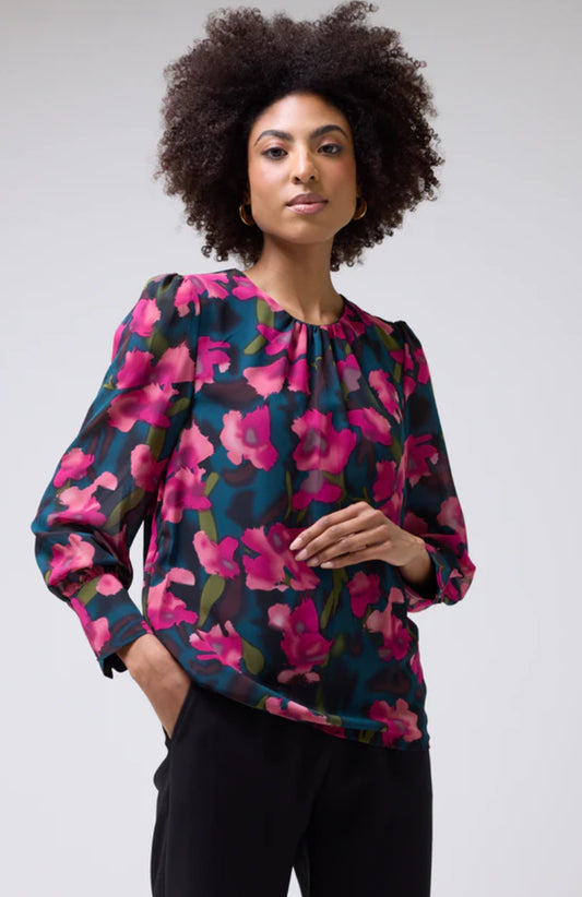 Pink Floral Top Blouse