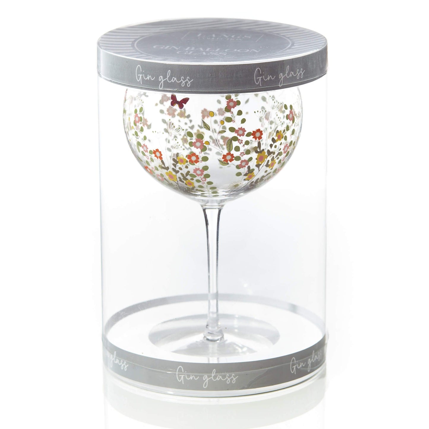 FLORAL BEE-AUTIFUL FRIEND GIN GLASS IN CLEAR PVC GIFT BOX