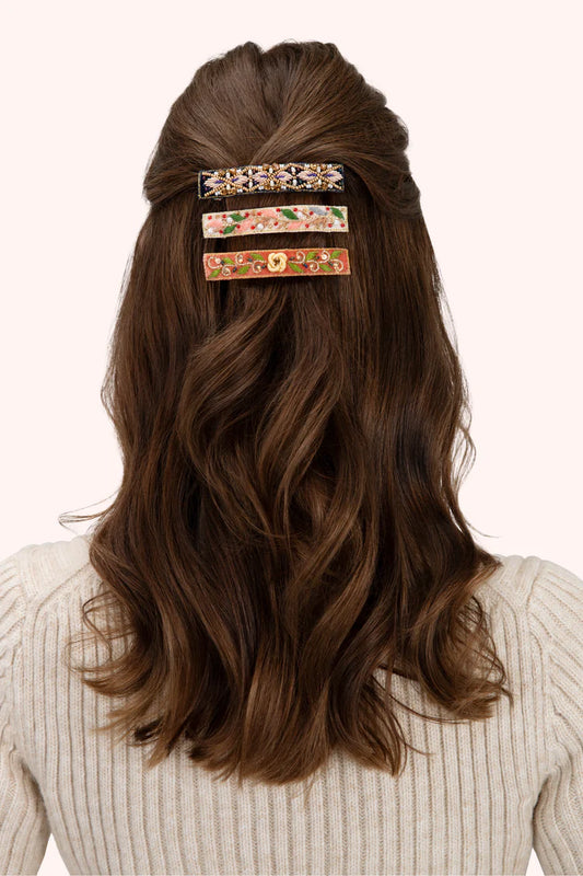 HAIR BARETTE - HOLLY BERRY, RED