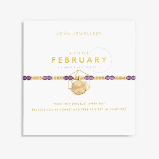 A Little Birthstone 'February' Gold Bracelet
Amethyst