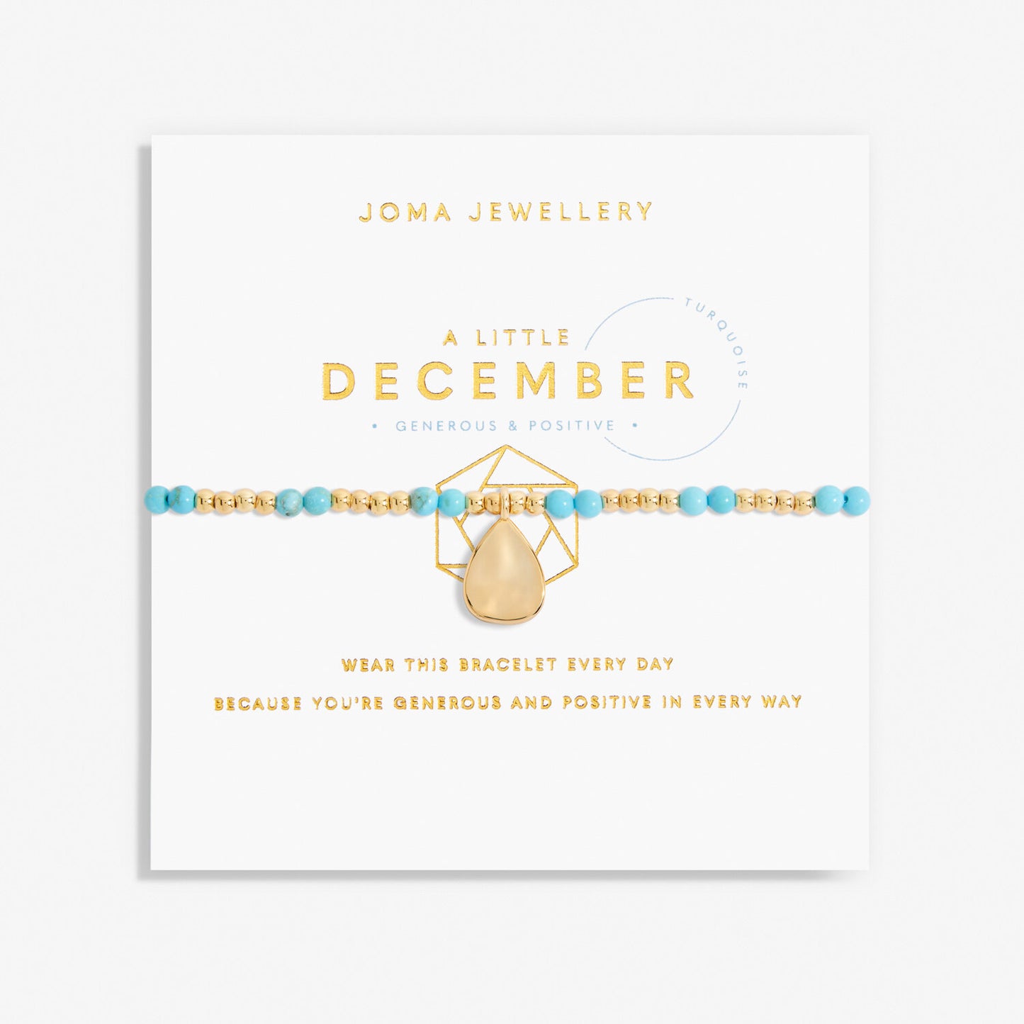 A Little Birthstone 'December' Gold Bracelet