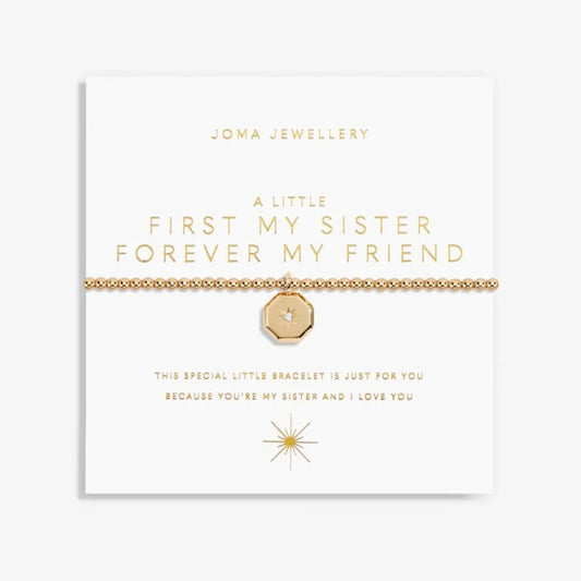 Gold A Little 'First My Sister Forever My Friend' Bracelet