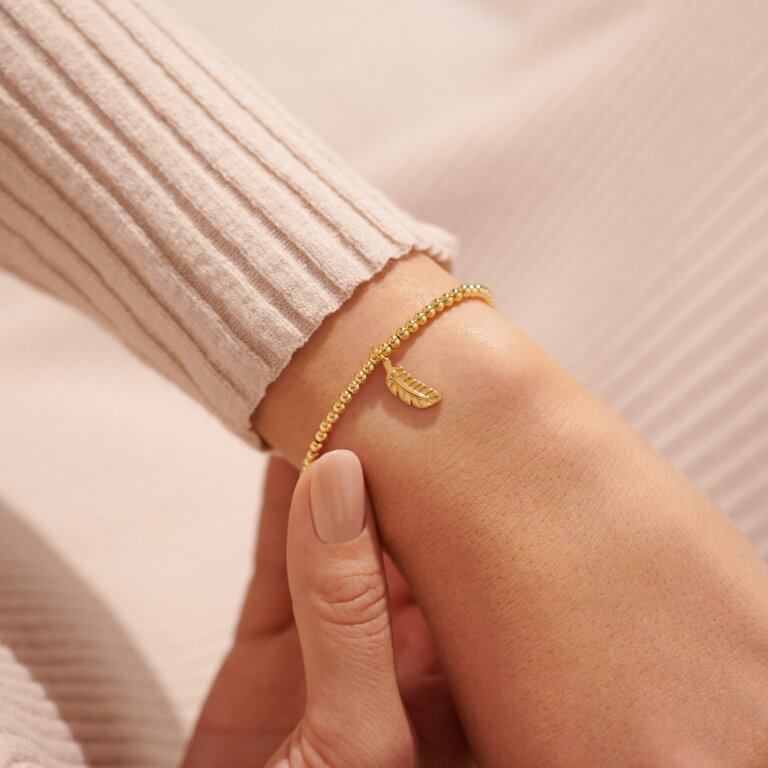 Gold A Little 'Feathers Appear When Loved Ones Are Near' Bracelet