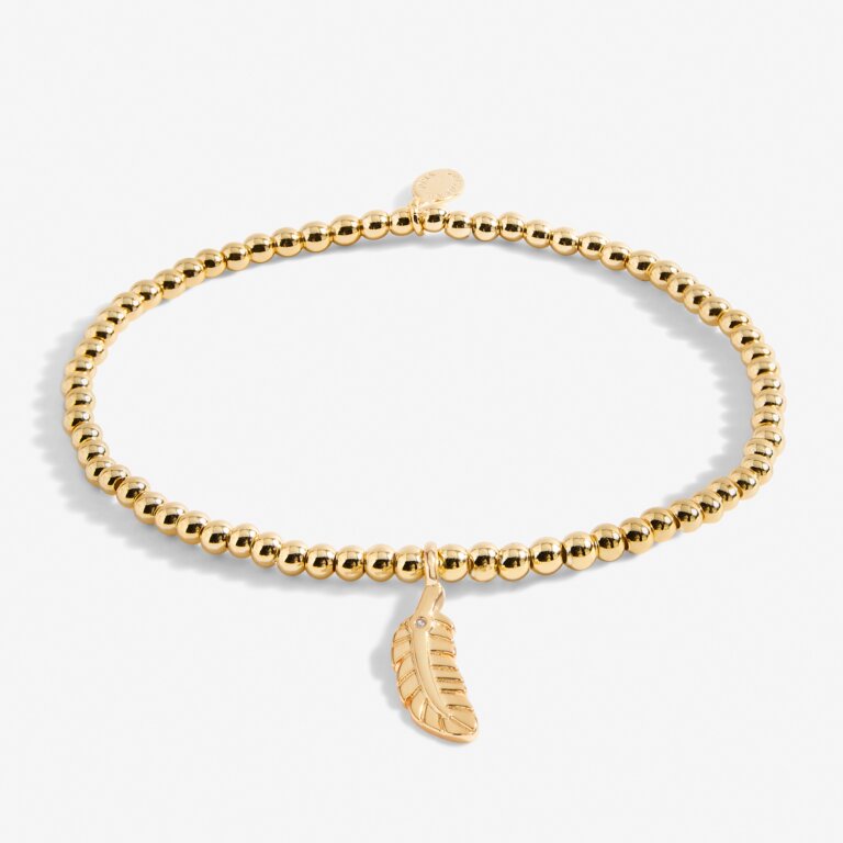 Gold A Little 'Feathers Appear When Loved Ones Are Near' Bracelet