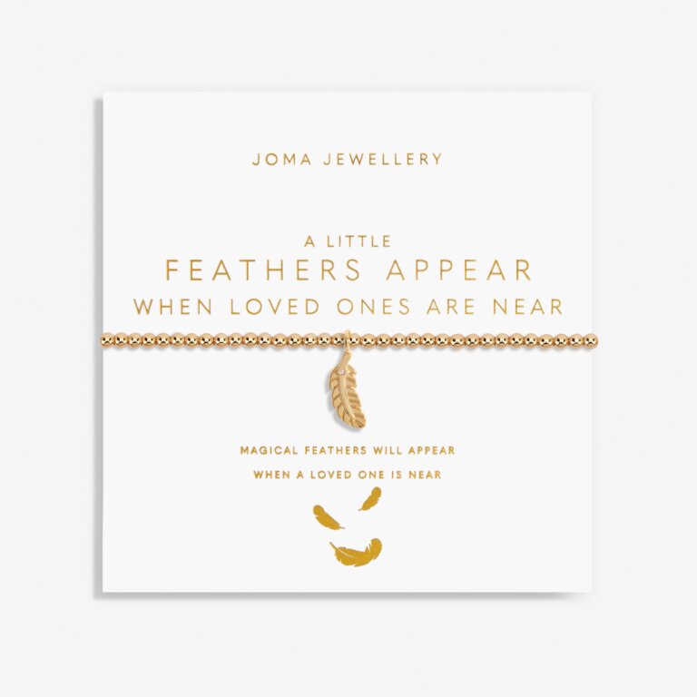 Gold A Little 'Feathers Appear When Loved Ones Are Near' Bracelet