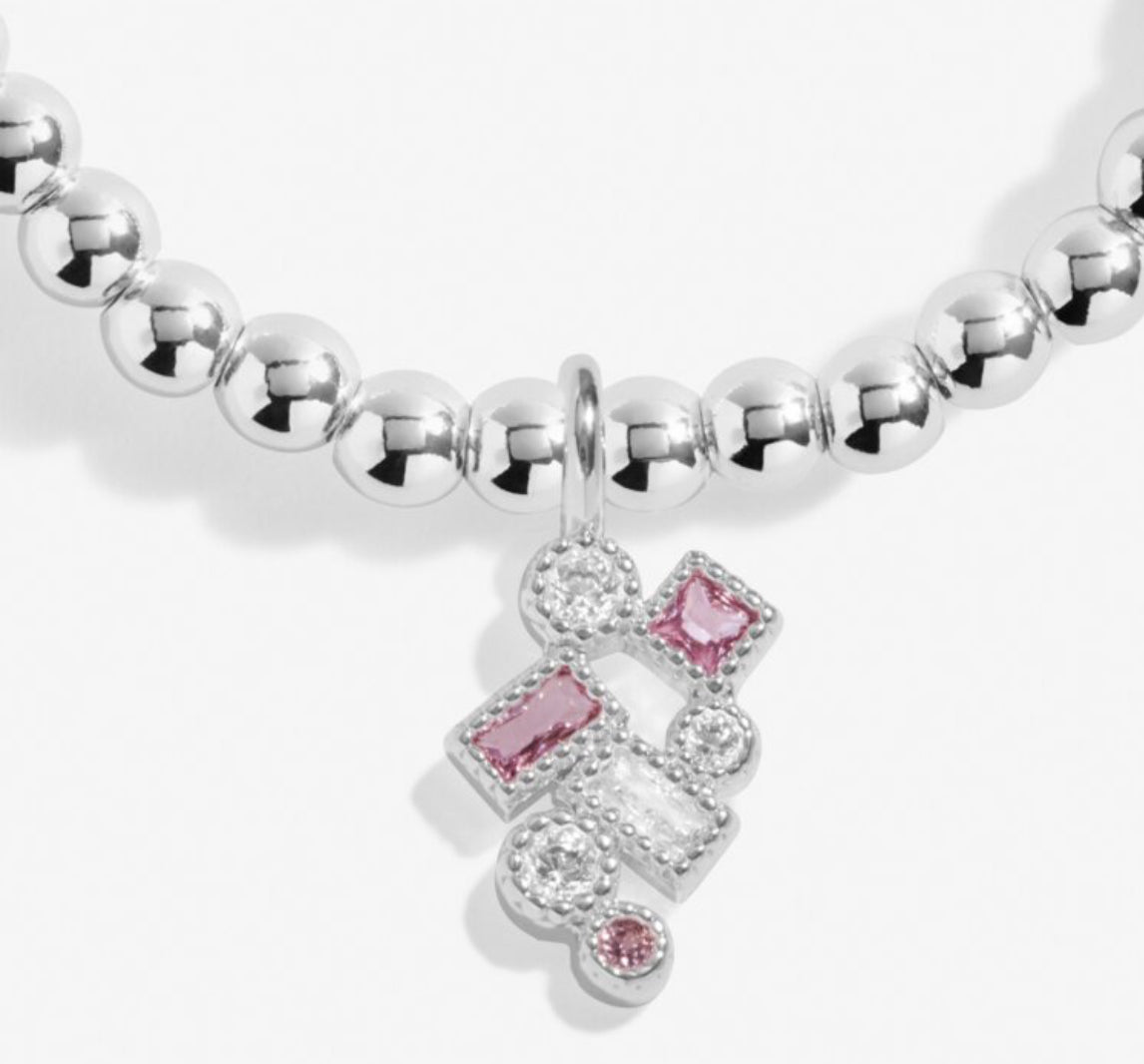 A Little 'Happiest Of Birthdays' Bracelet In Silver Plating