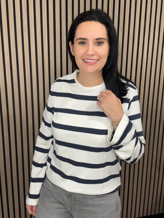 Mary Stripe Top - Total eclipse