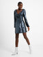 71VOR Bisma Sequin Wrap Mini Dress gunmetal