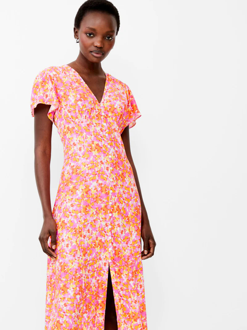 Cass Eco Delphine Midi Dress Persimmon