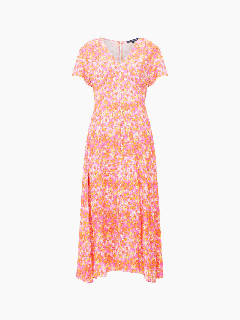 Cass Eco Delphine Midi Dress Persimmon