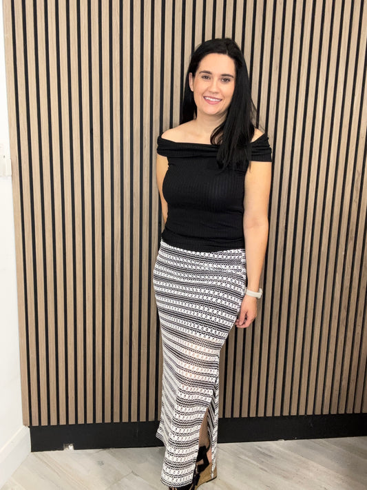 Dani black off shoulder top