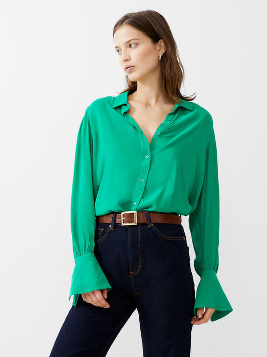 Cecile Crepe Shirt jellybean green