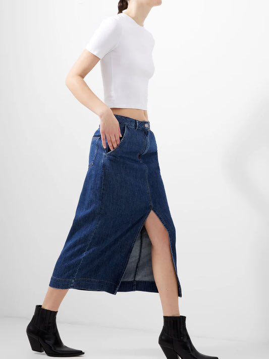 Denver Denim Midaxi Skirt BLUE DENIM