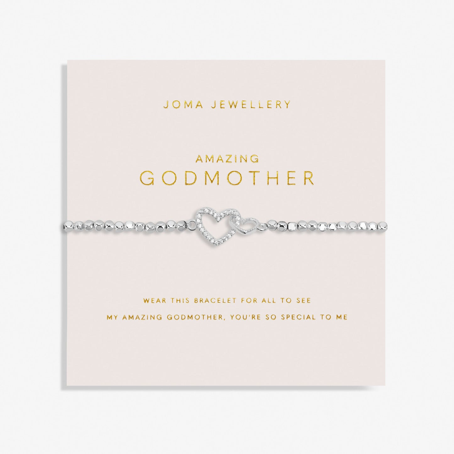 Forever Yours 'Amazing Godmother' Bracelet In Silver Plating