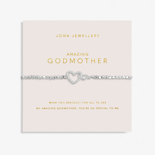 Forever Yours 'Amazing Godmother' Bracelet In Silver Plating