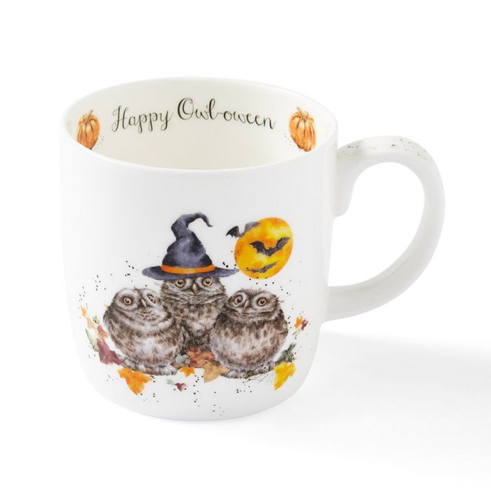 LARGE 'HAPPY OWL-O-WEEN' OWL MUG