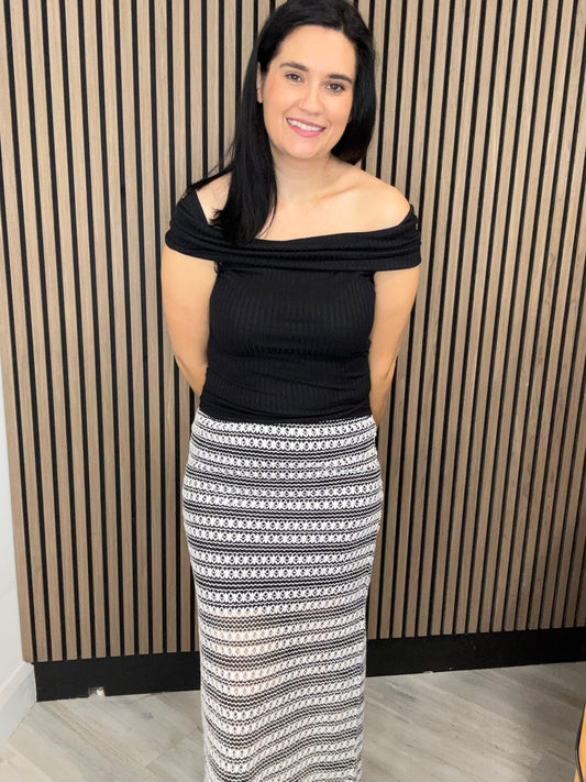 Dani black off shoulder top