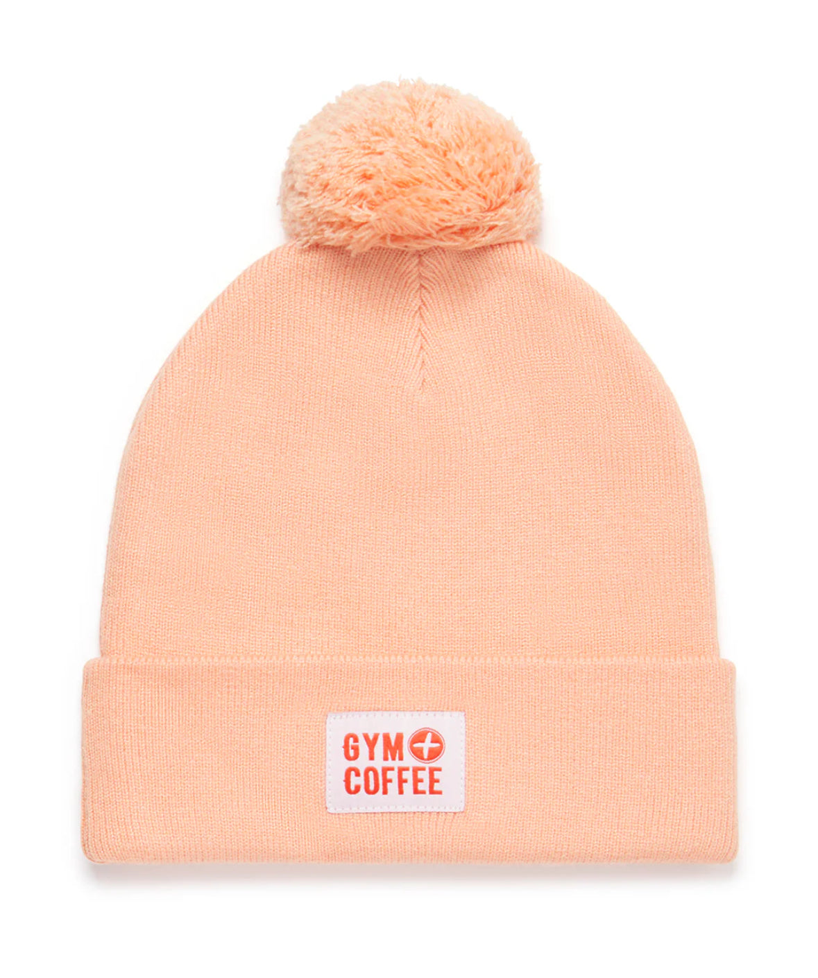 KNIT BOBBLE BEANIE IN SUNRISE PEACH  4.9