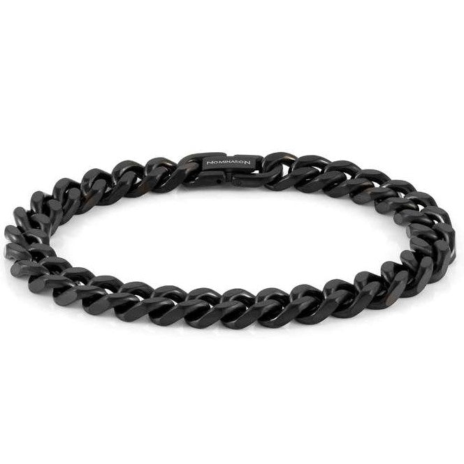 BEYOND BRACELET,SMALL.S/STEEL & PVD FIN, BLACK .XTR LGE 028907/038