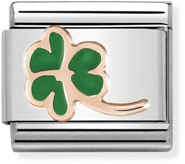 Nomination rose gold four leaf clover - shamrock