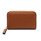Tan faux leather mini coin purse