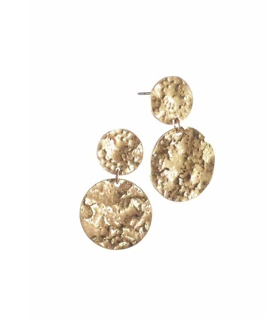 LG038 Old Money Vintage Textured Drops - Worn Gold