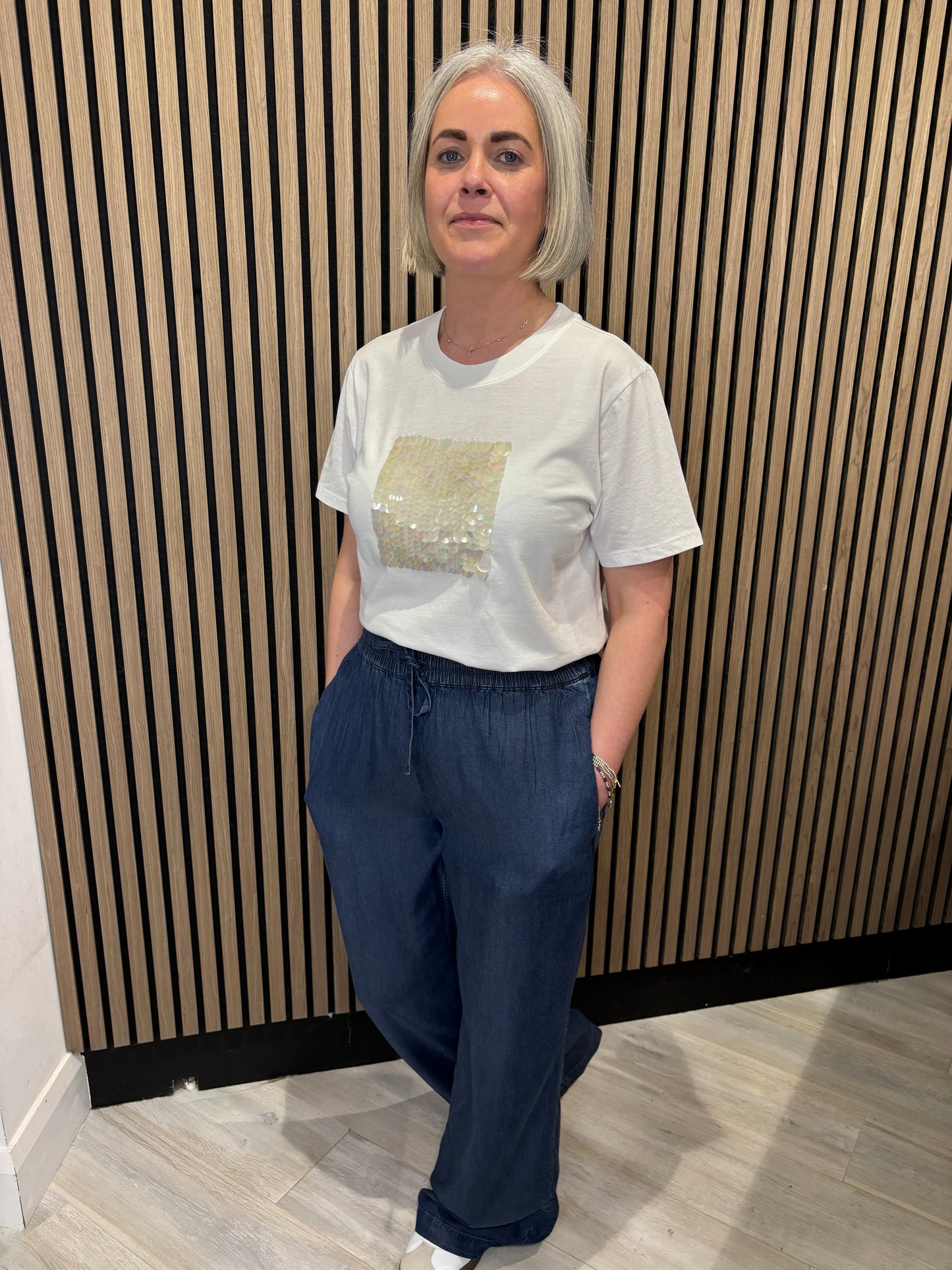 Sequin Jersey Tee