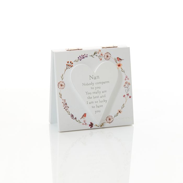 FLORAL ROBIN EASEL PLAQUE