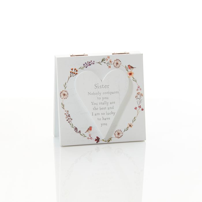 FLORAL ROBIN EASEL PLAQUE