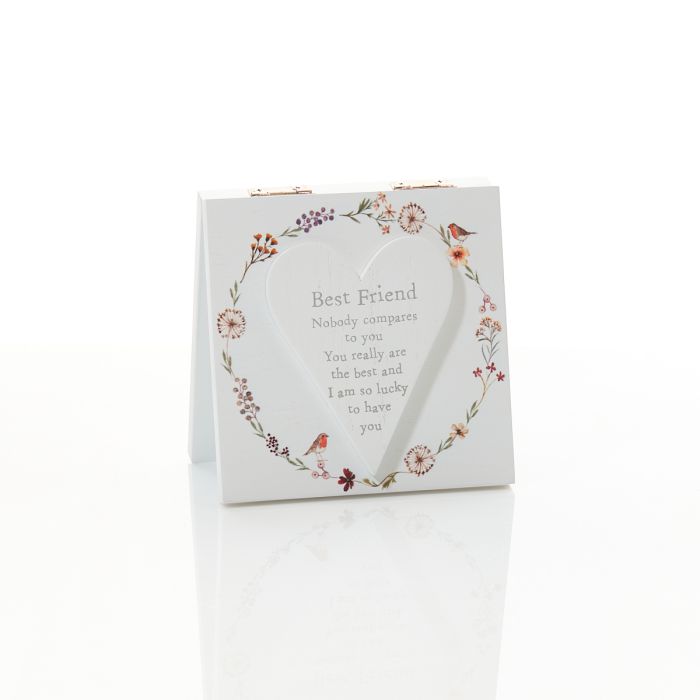 FLORAL ROBIN EASEL PLAQUE