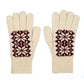 Burgundy and cream scandi starflower gloves