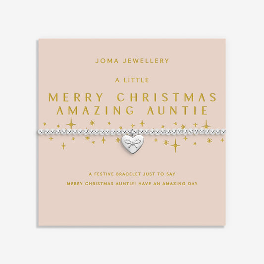Christmas A Little 'Merry Christmas Amazing Auntie' Bracelet