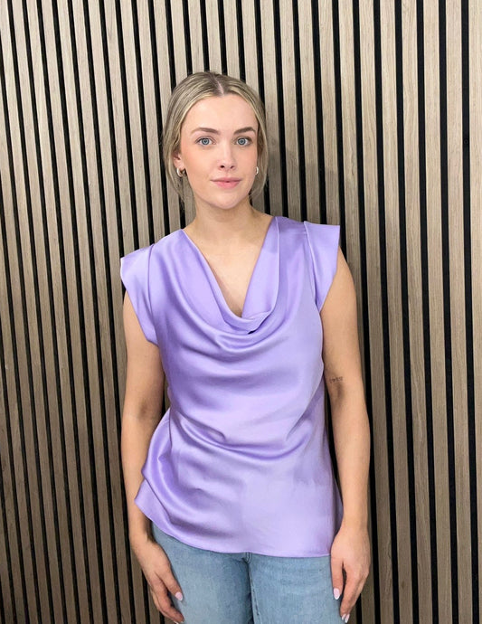 Dora Top -  Lilac Cowl Neck