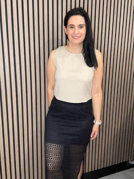 Catriona top in sandshell