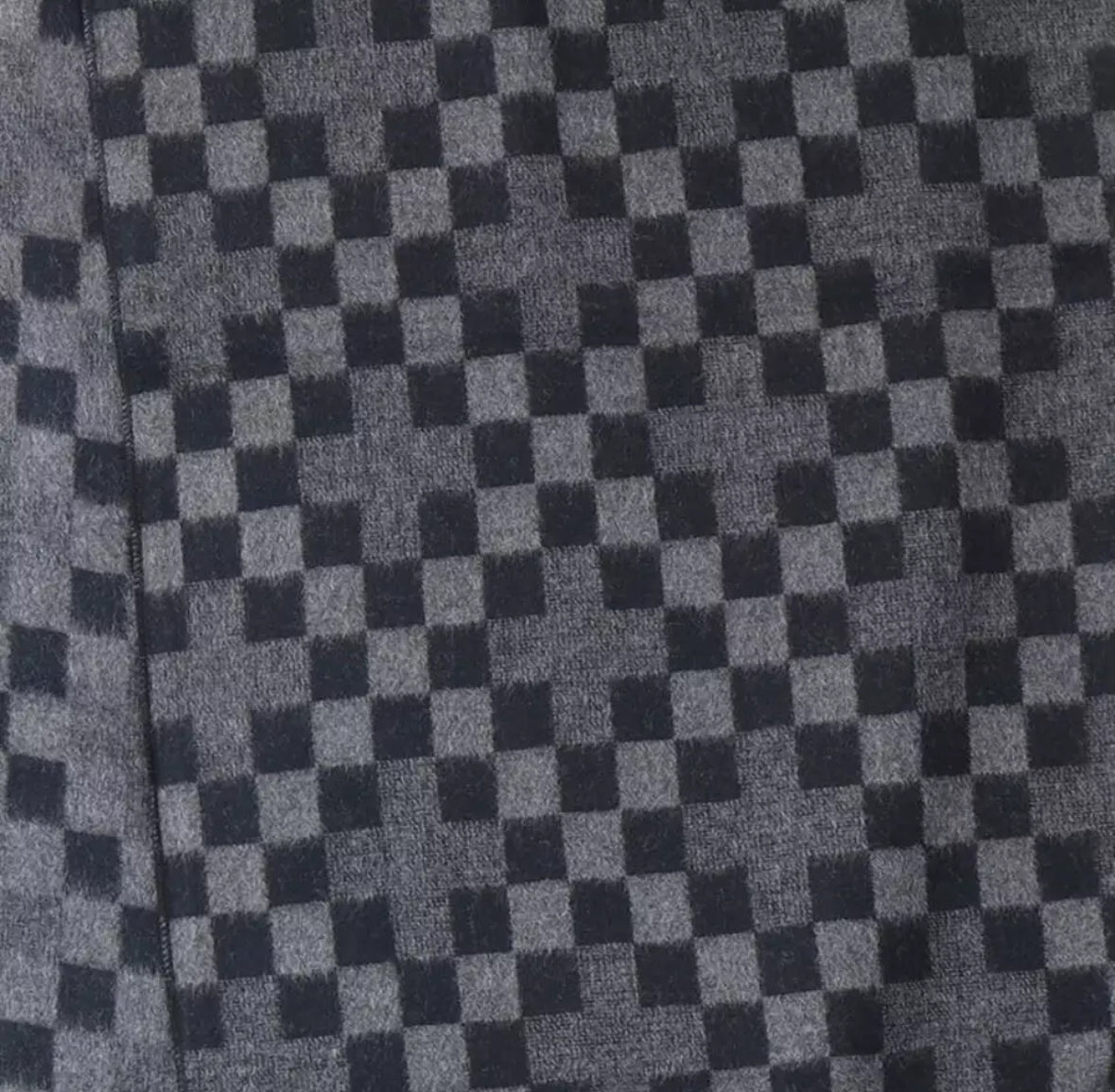 POM Men's Checkerboard Scarf - Grey