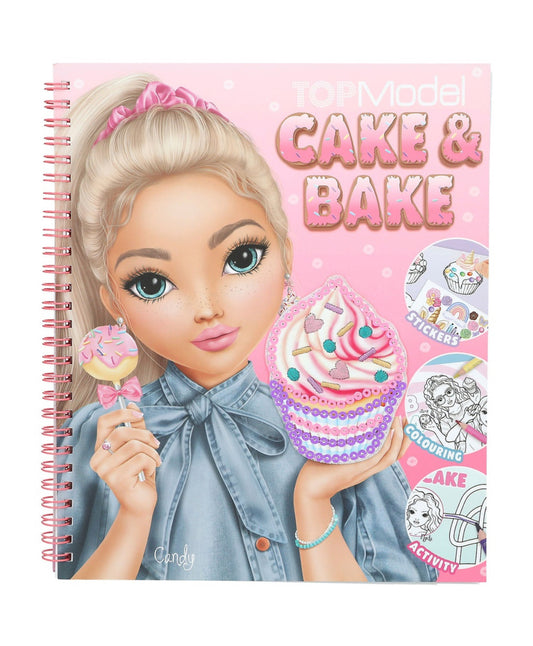 TOPModel Cake & Bake Colouring Book with Sequins