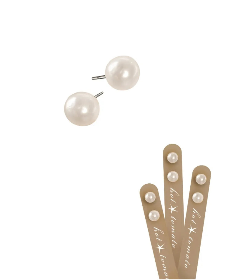 LF584 Pearl Studs - Natural Pearl