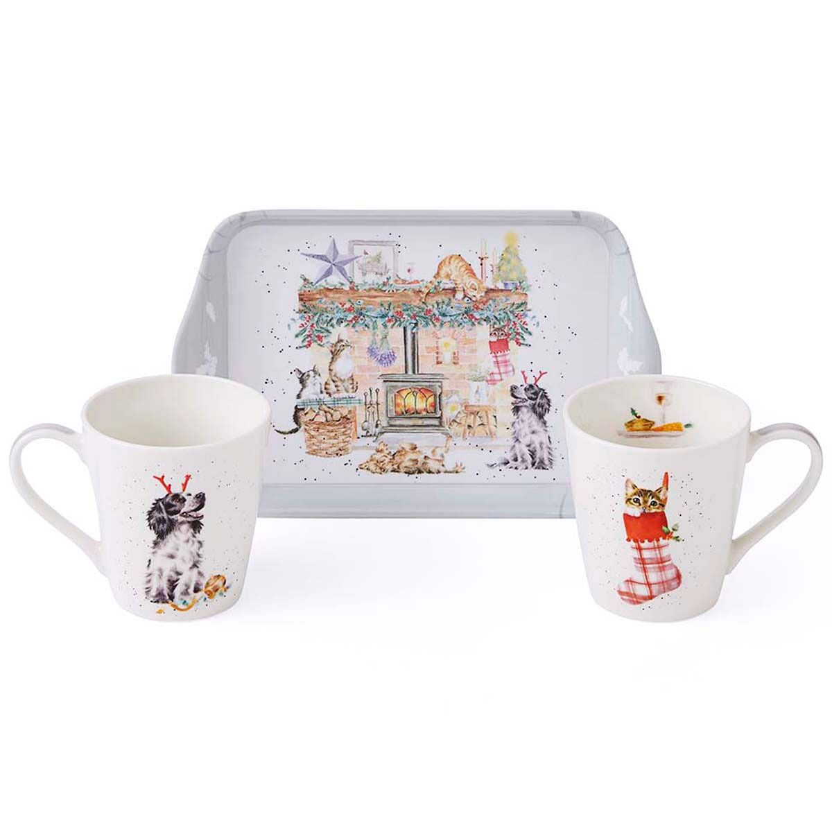 Wrendale Designs ‘No Place Like Home’ Three Piece Mug And Tray Set
