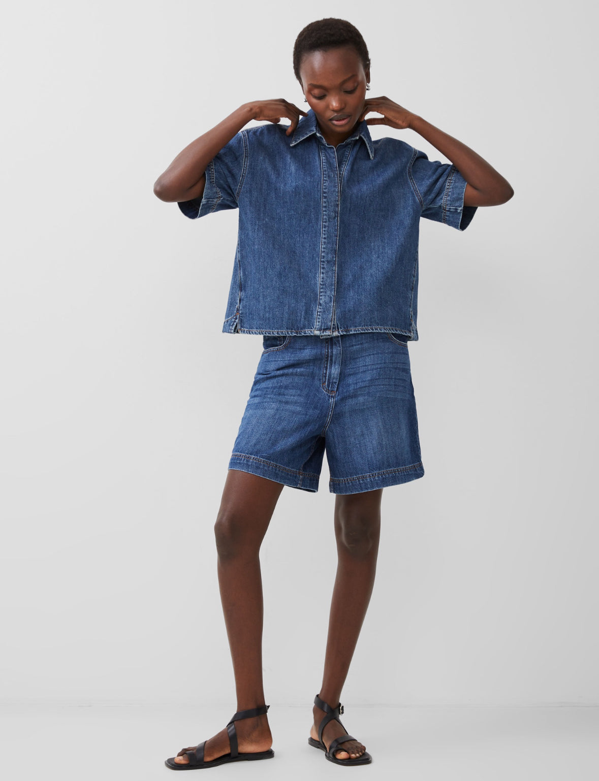 72NZD Finley Denim Short Sleeve Shirt