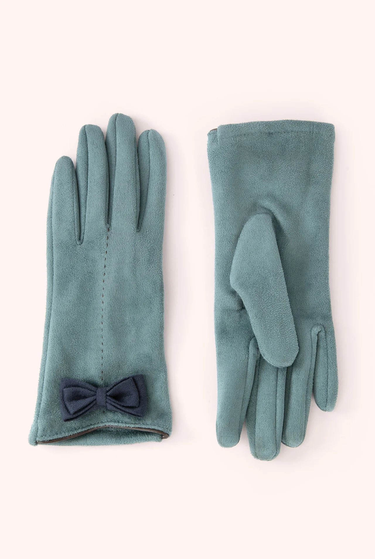 Adalyn Gloves - Ice & Navy