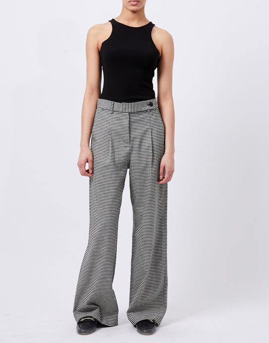74YAQ Holden Houndstooth Wide Leg Trousers