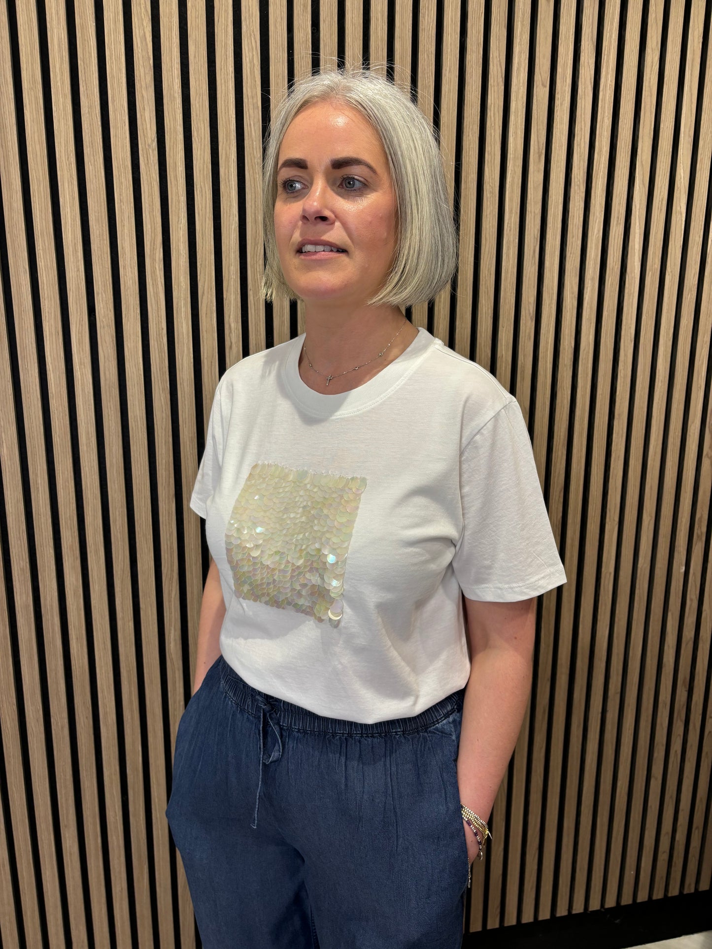 Sequin Jersey Tee