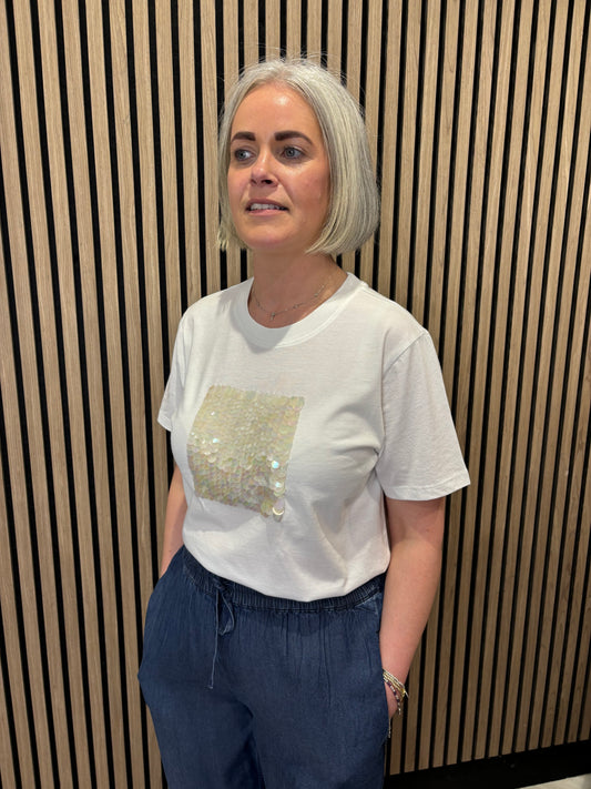 Sequin Jersey Tee