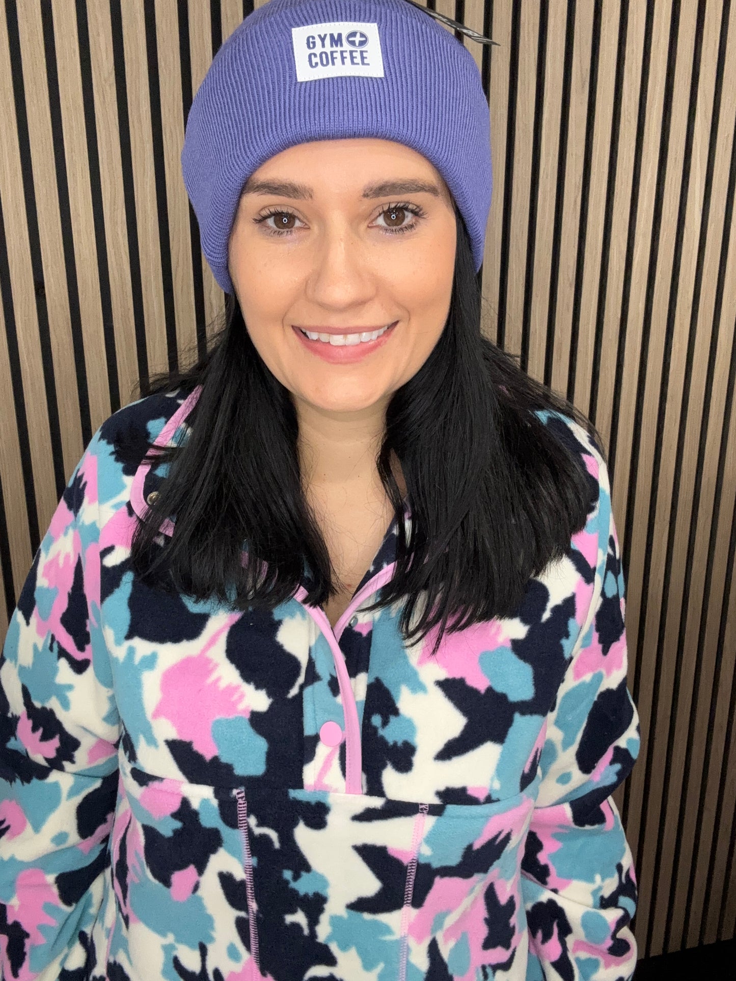 Knit Beanie in Violet Smoke