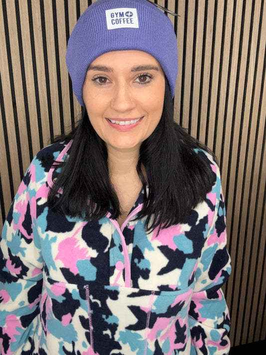 Knit Beanie in Violet Smoke