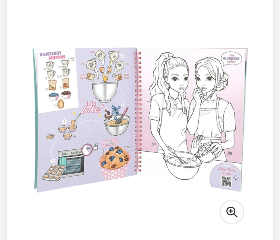 TOPModel Cake & Bake Colouring Book with Sequins