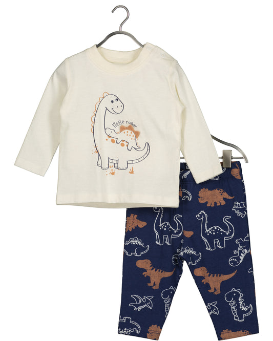 Navy dino 2 piece Baby set - Trousers and top